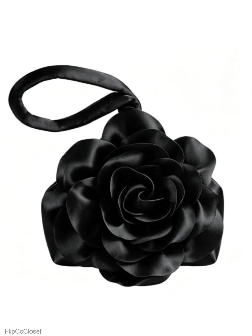 Floral Satin Evening Clutch Triang